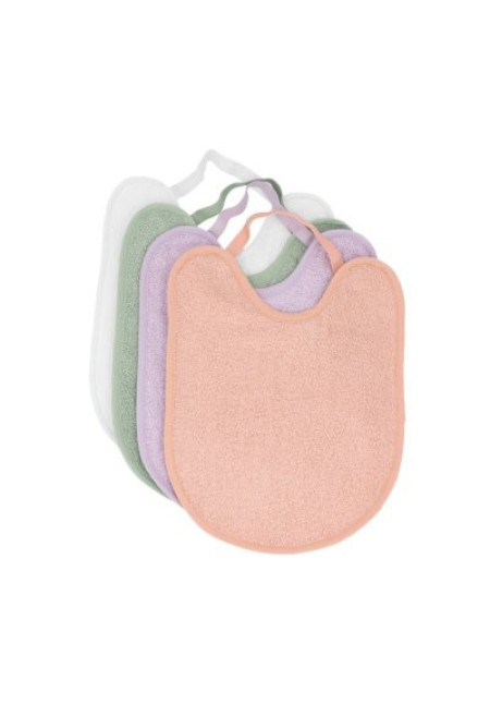Pack 4 Baberos Rizo Rosa/Malva/Sage/Ivory 