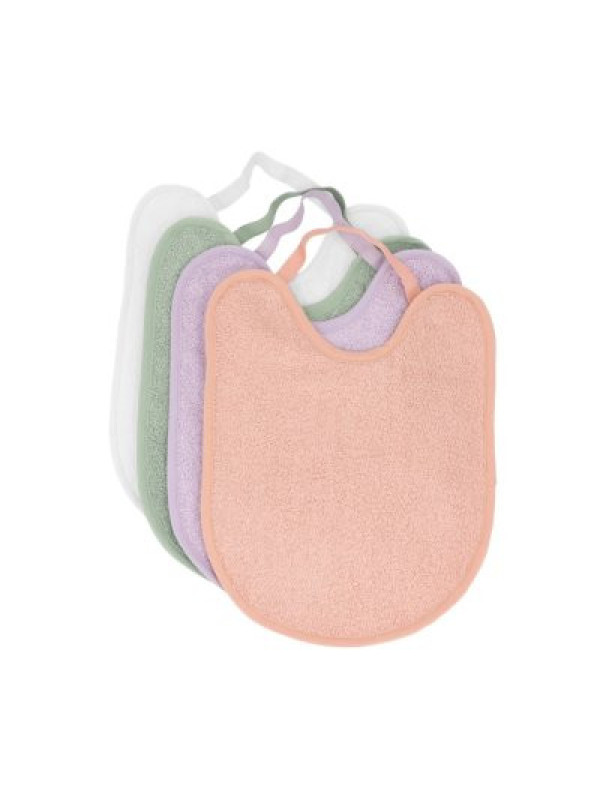 Pack 4 Baberos Rizo Rosa/Malva/Sage/Ivory 