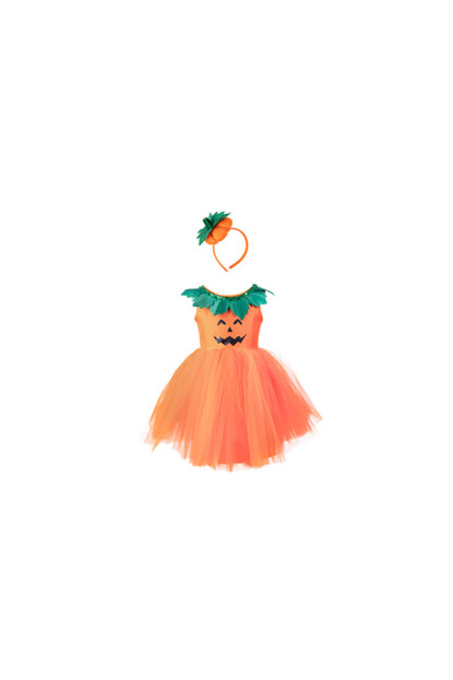 Vestido y diadema de calabaza TALLA 3-4 GREAT PRETENDERS