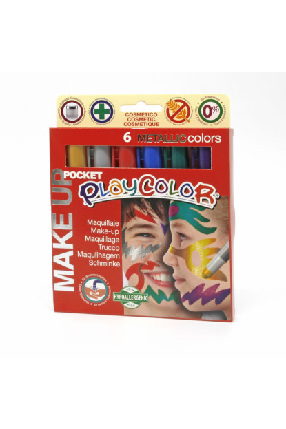 6 Make Up Playcolor Pocket 6 Col. Metallic