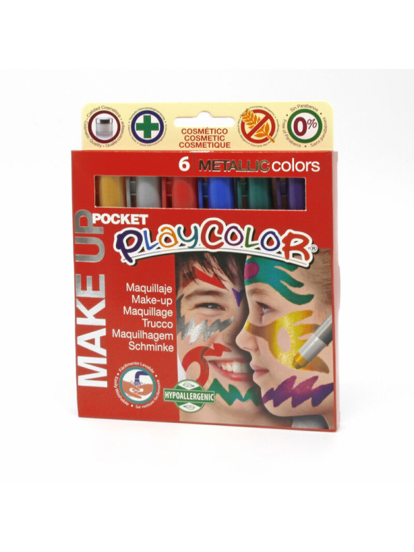 6 Make Up Playcolor Pocket 6 Col. Metallic