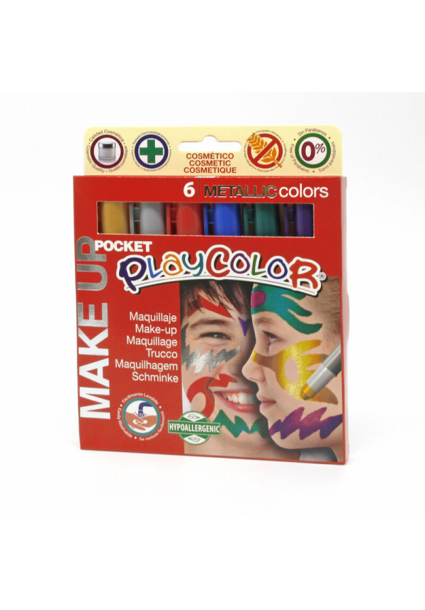 6 Make Up Playcolor Pocket 6 Col. Metallic