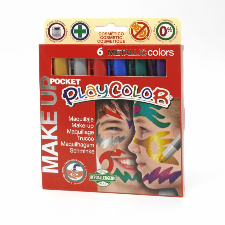 6 Make Up Playcolor Pocket 6 Col. Metallic