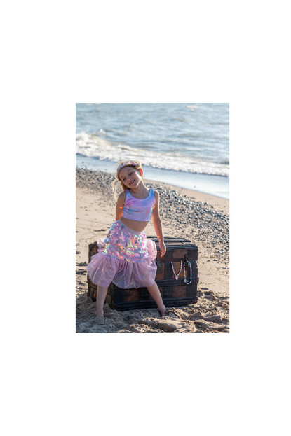 FALDA DE SIRENA ROSA TALLA 4-6 AÑOS GREAT PRETENDERS