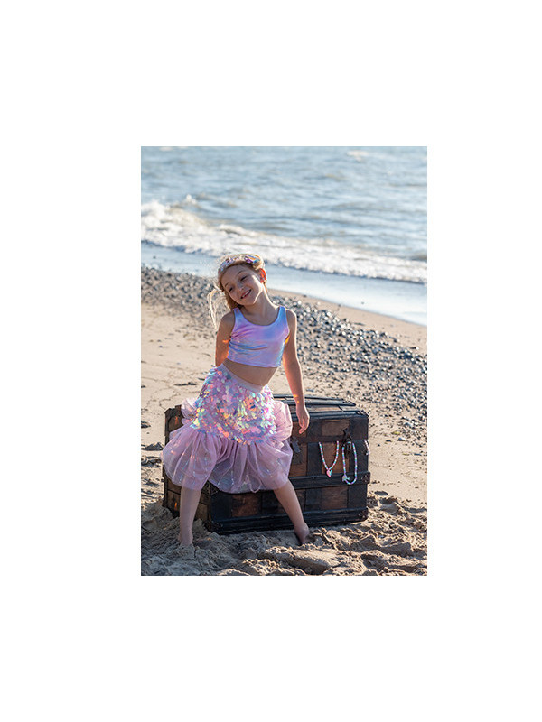 FALDA DE SIRENA ROSA TALLA 4-6 AÑOS GREAT PRETENDERS