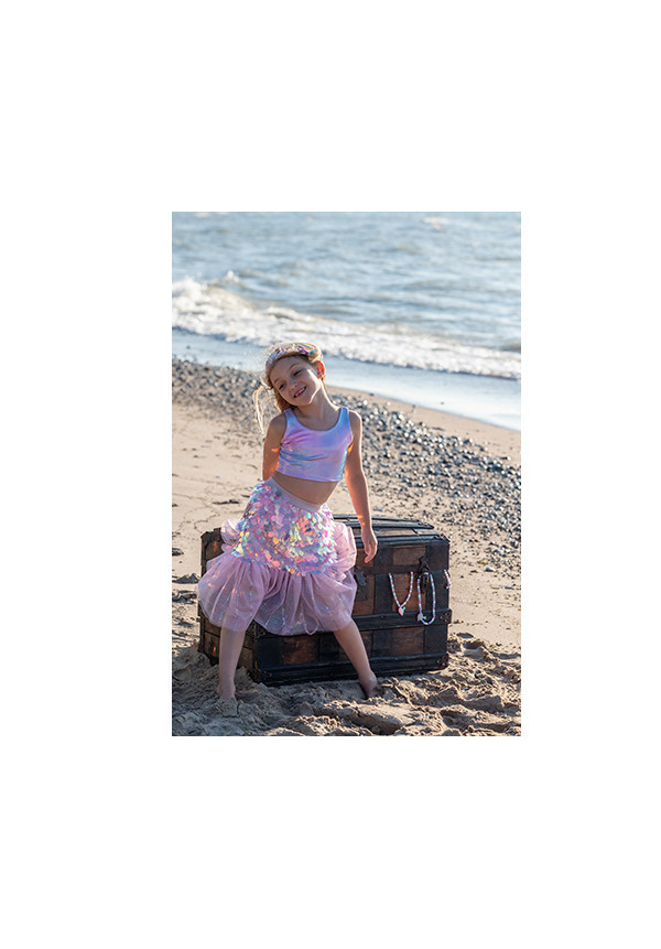 FALDA DE SIRENA ROSA TALLA 4-6 AÑOS GREAT PRETENDERS