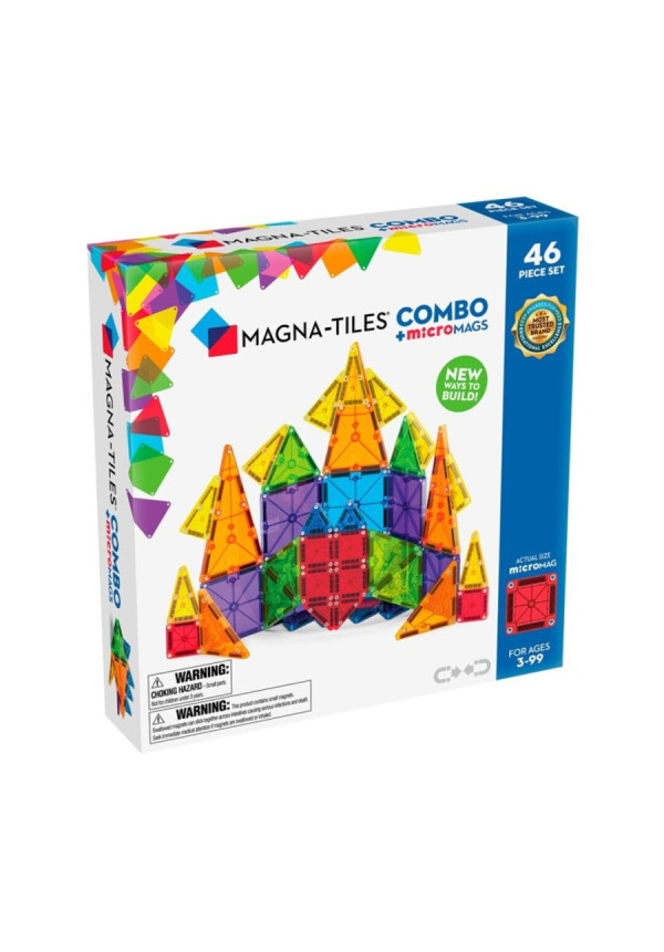 MAGNA-TILES 46pc. COMBO + microMAGS