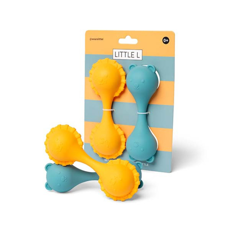  Mordedores /sonajeros de Silicona Sensoriales LITTLE L