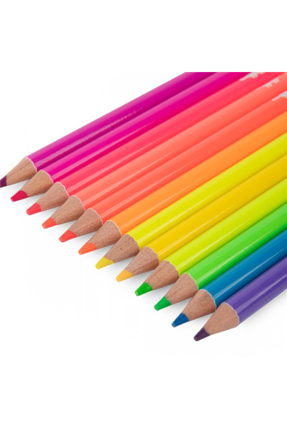 12 lápices de colores neón  MOULIN ROTY