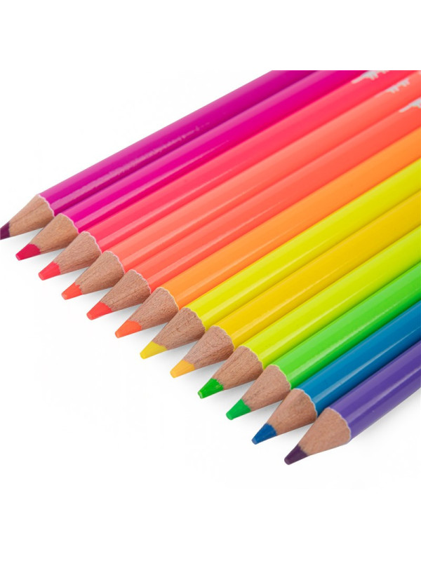 12 lápices de colores neón  MOULIN ROTY