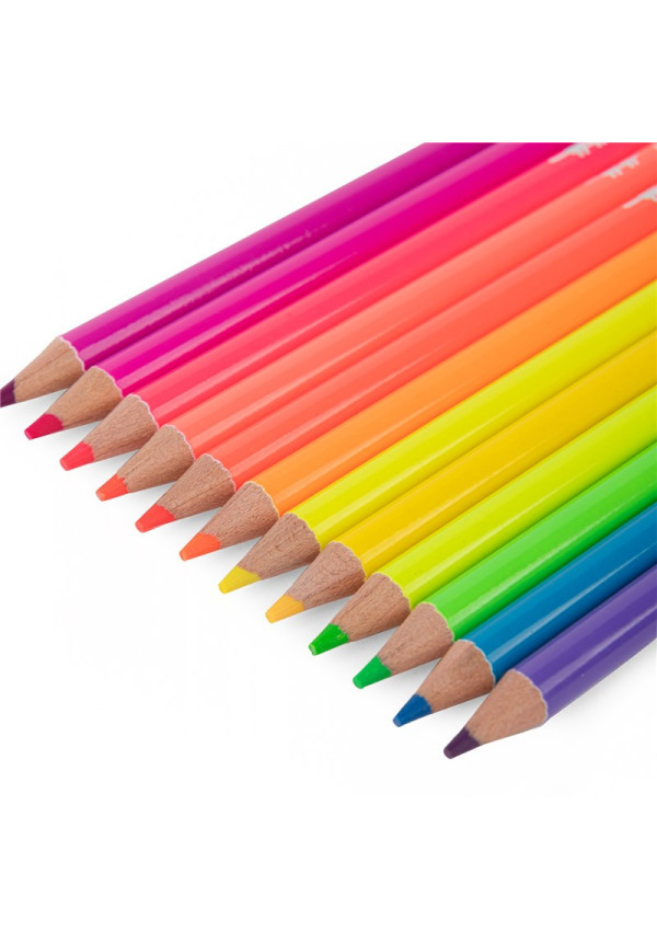 12 lápices de colores neón  MOULIN ROTY