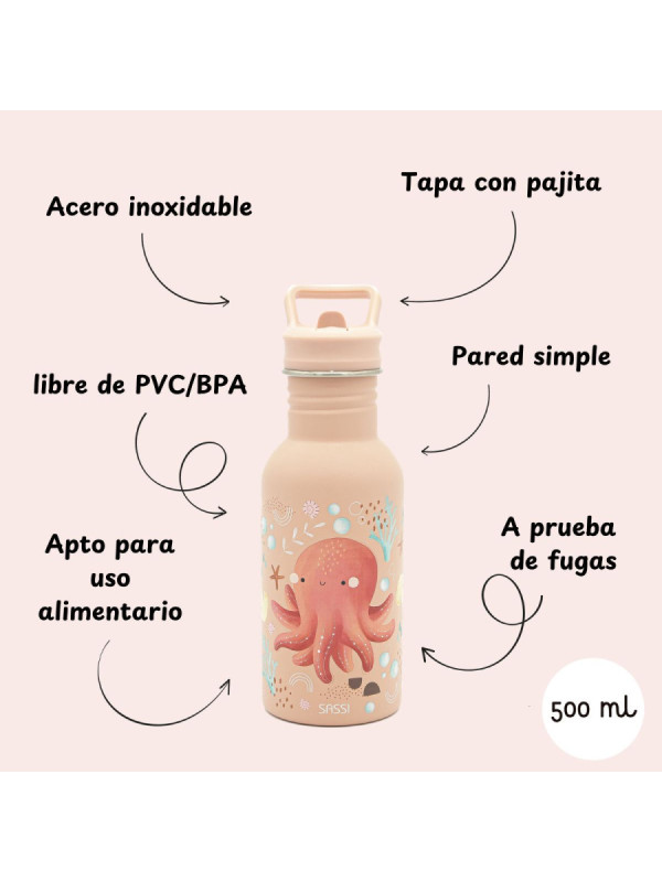 Botella Acero Inox Pulpo SASSI