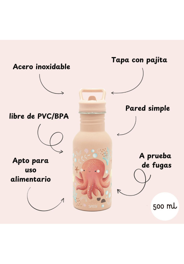 Botella Acero Inox Pulpo SASSI
