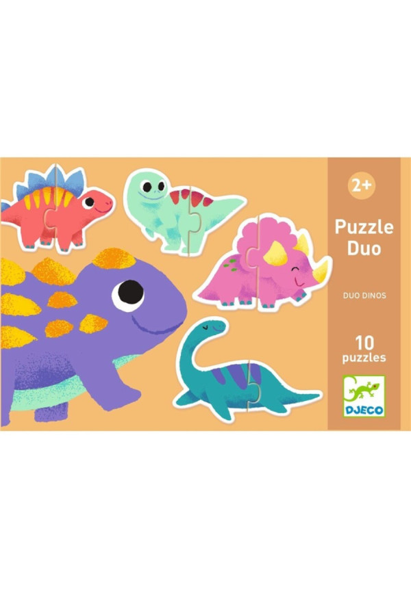 Educativos Puzzle dúo Dinos DJECO