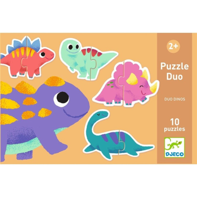 Educativos Puzzle dúo Dinos DJECO