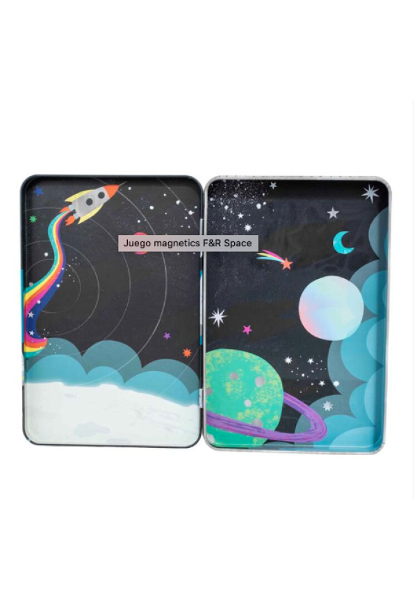 ESTUCHE METALICO Juego Magnetico de Viaje El Espacio – FLOSS&ROCK