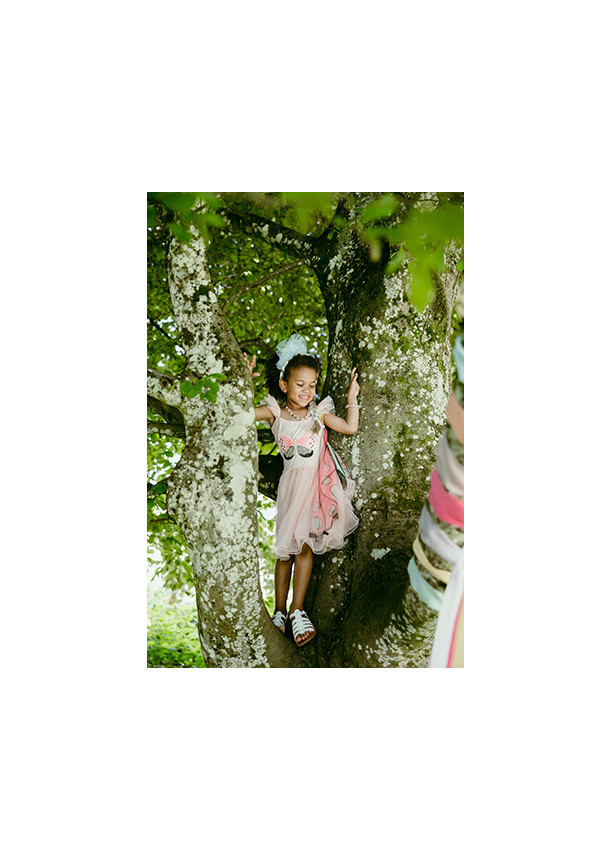 VESTIDO DE MARIPOSA ROSA TALLA 5-6 GREAT PRETENDERS