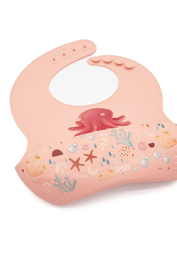 Babero de silicona Pulpo SASSI