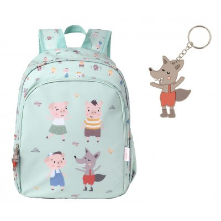 Mochila Mediana The Three Little Pigs + Llavero