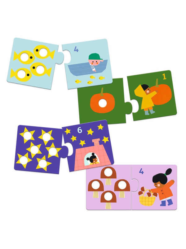 Educativos Puzzle dúo Primeras cifras DJECO