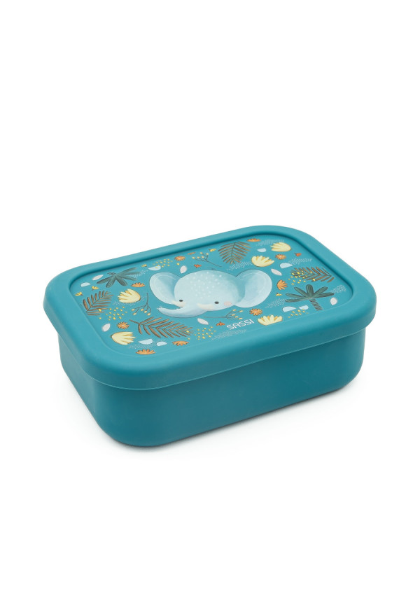 Caja almuerzo de silicona Elefante SASSI 