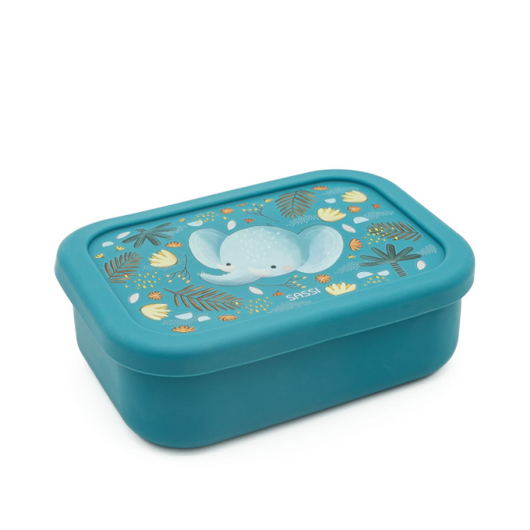 Caja almuerzo de silicona Elefante SASSI 