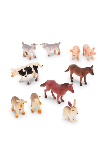 Terra Tubo de 10 animales de la granja 4-8 cm