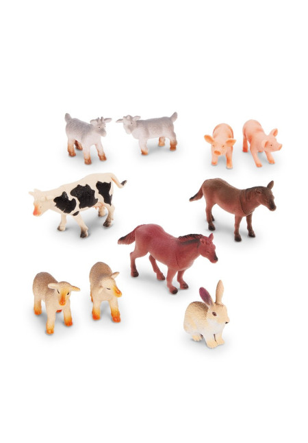 Terra Tubo de 10 animales de la granja 4-8 cm