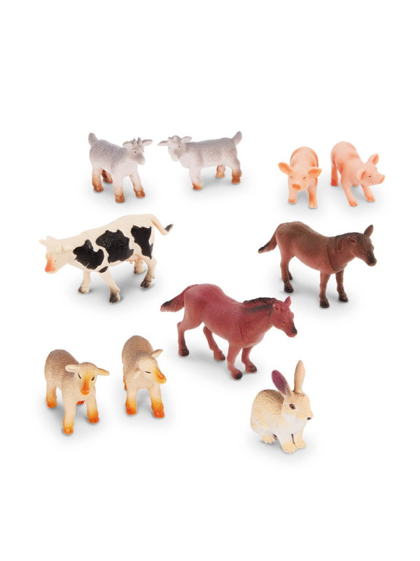 Terra Tubo de 10 animales de la granja 4-8 cm