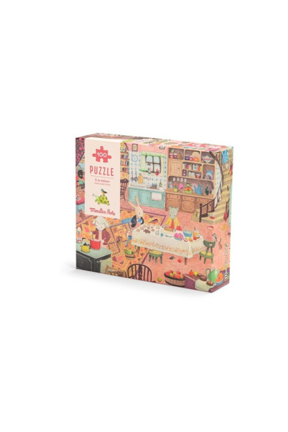 Puzzle En casa Gran Familia 100 PIEZAS MOULIN  ROTY