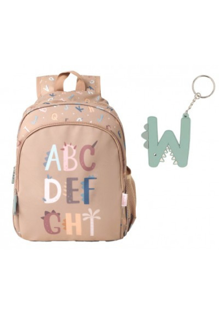 Mochila Mediana Funny Letters + Llavero