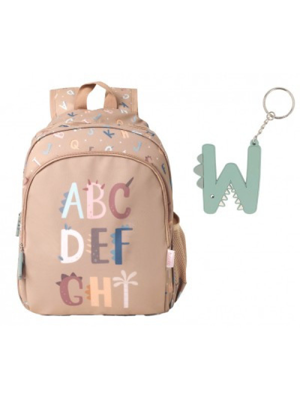 Mochila Mediana Funny Letters + Llavero