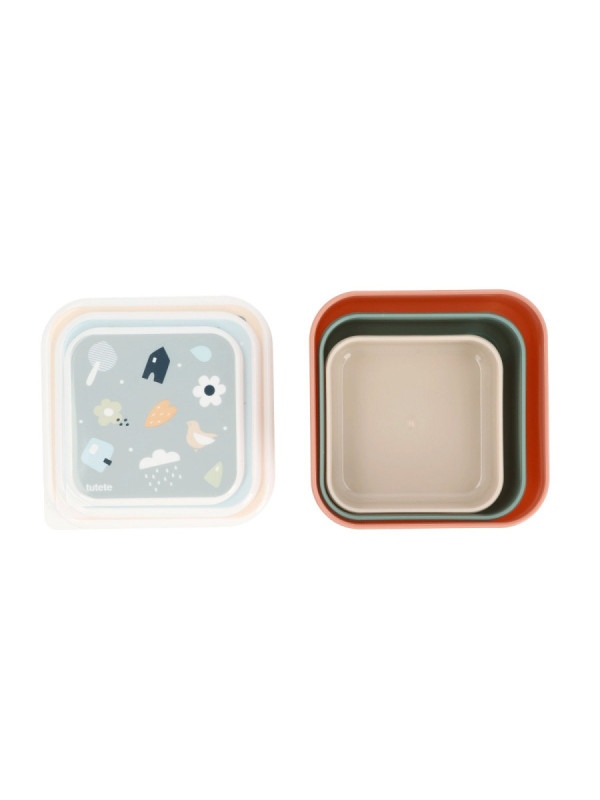 3 Cajas Almuerzo Geometric Nature