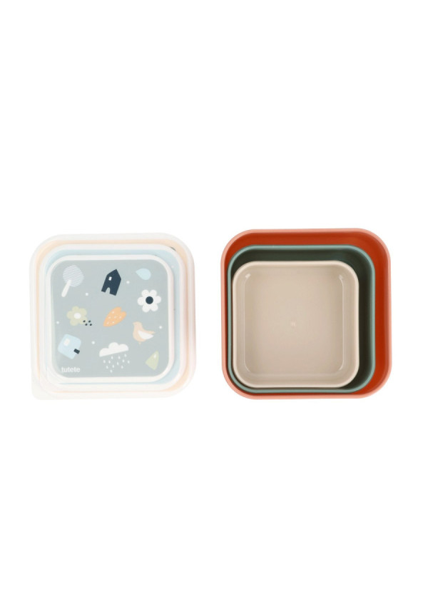 3 Cajas Almuerzo Geometric Nature