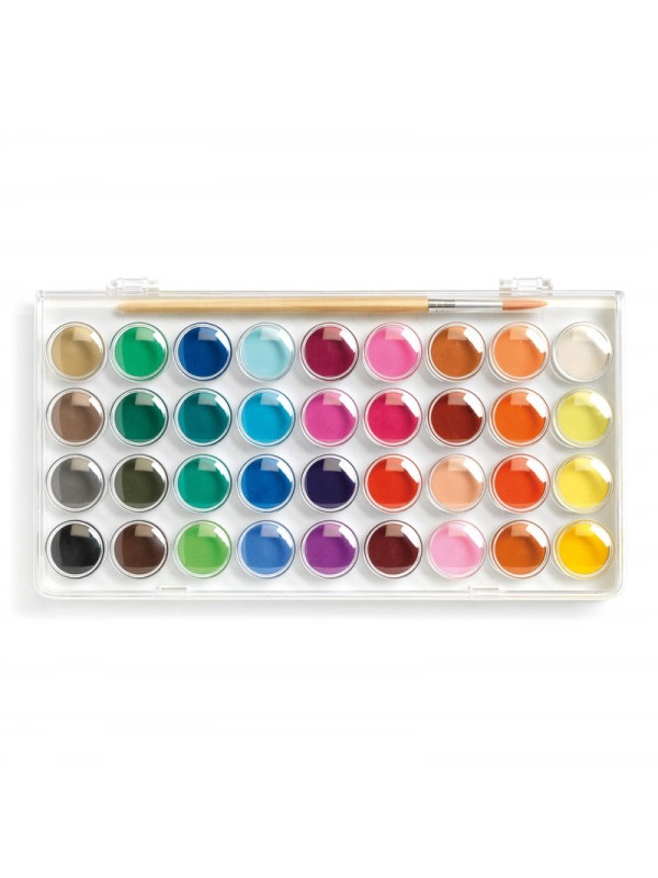 Colores 36 pinturas aguadas DJECO