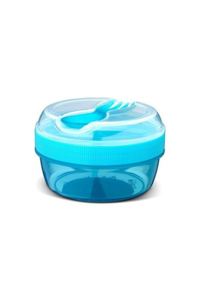 Caja Almuerzo con Tapa Refrigerante N'ice Cup Azul