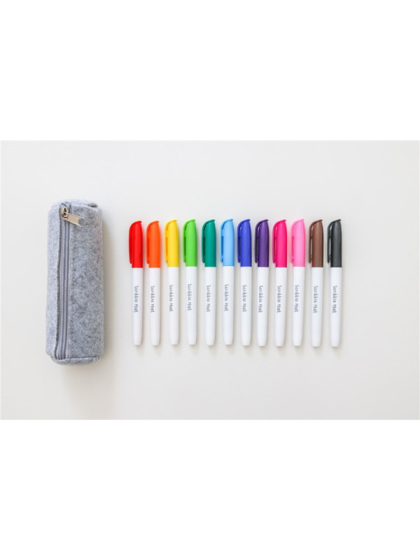 Estuche con 12 rotuladores Scribble