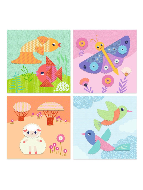 Collage Recortar con bordes decorativos DJECO