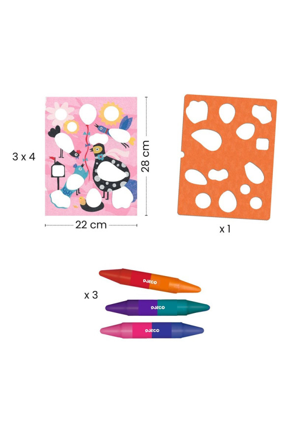 Dibujos para colorear Birdie & Co DJECO