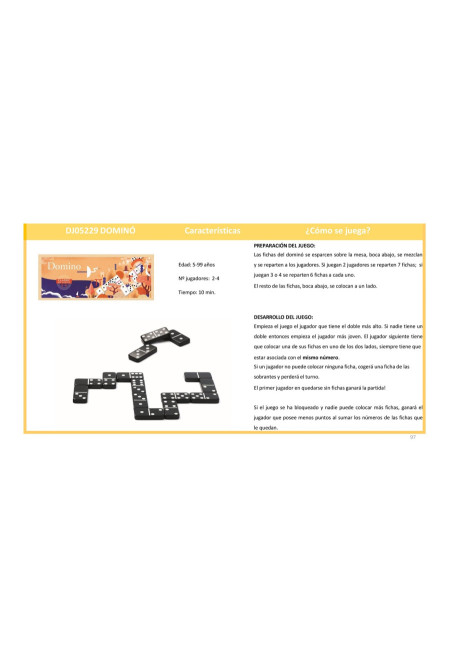 Juegos clásicos Domino DJECO