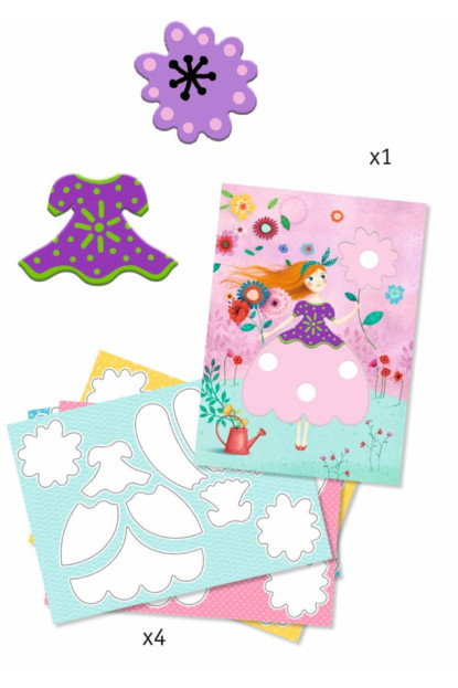 Dibujos para colorear Los hermosos vestidos de Marie DJECO