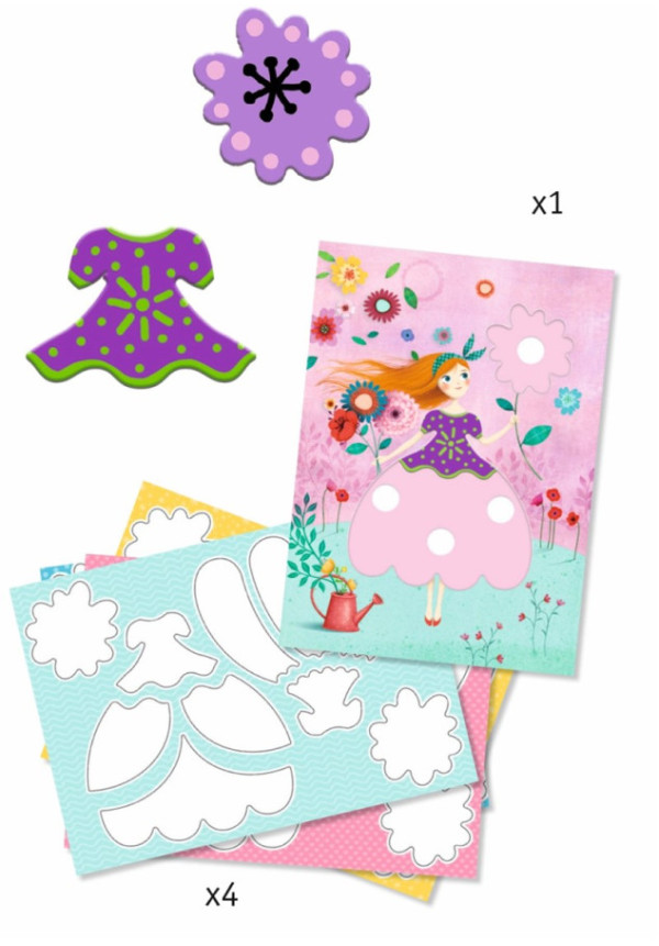 Dibujos para colorear Los hermosos vestidos de Marie DJECO