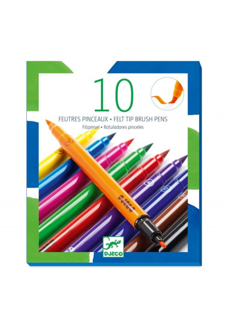 10 Rotuladores pincel clásico DJECO