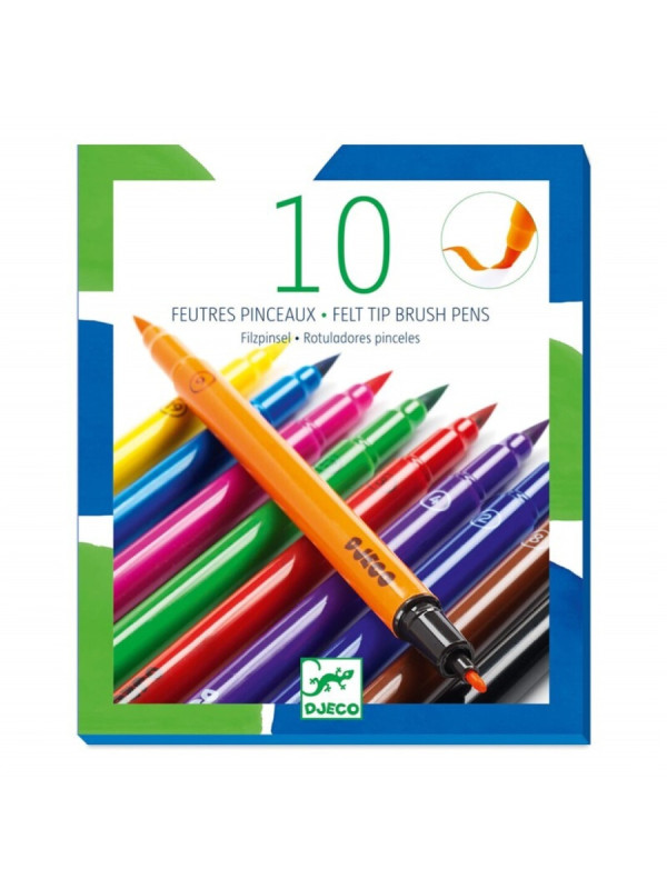 10 Rotuladores pincel clásico DJECO