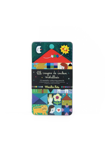  12 lápices colores metalizados MOULIN ROTY