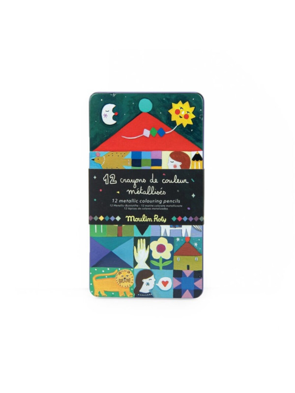  12 lápices colores metalizados MOULIN ROTY