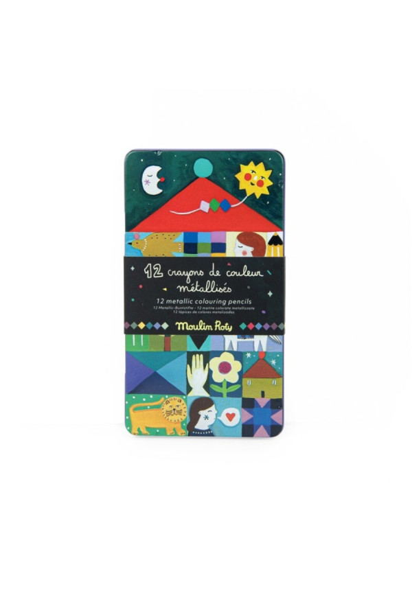  12 lápices colores metalizados MOULIN ROTY