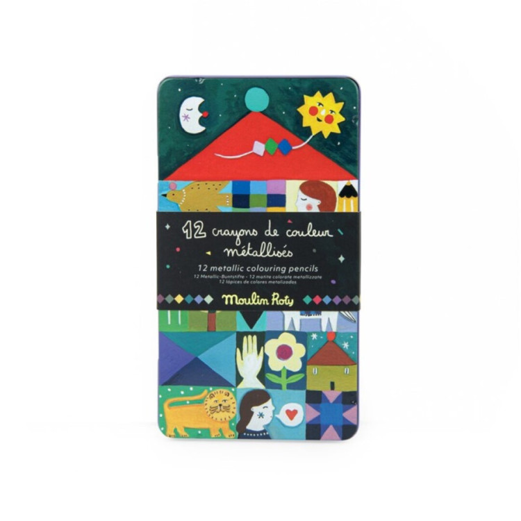  12 lápices colores metalizados MOULIN ROTY