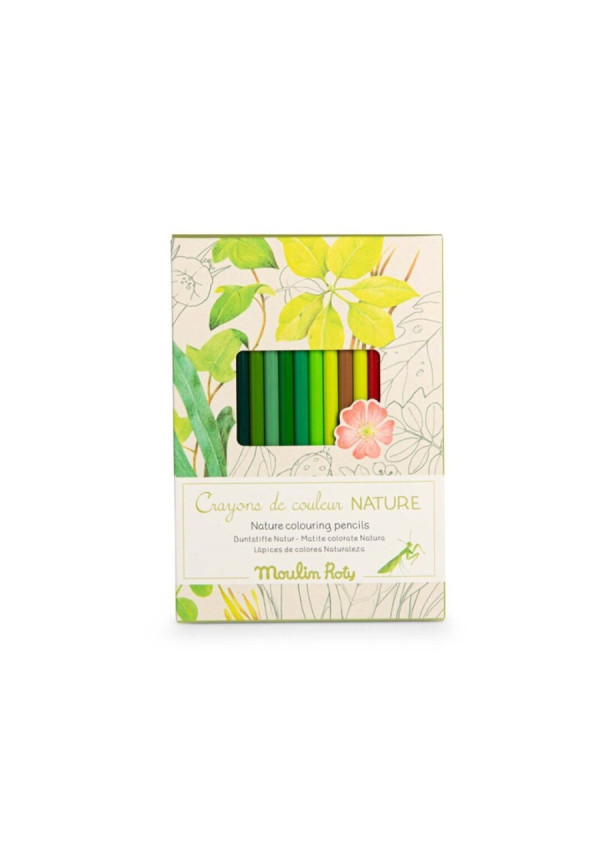12 lápices de colores + tarjetas El botanista MOULIN ROTY