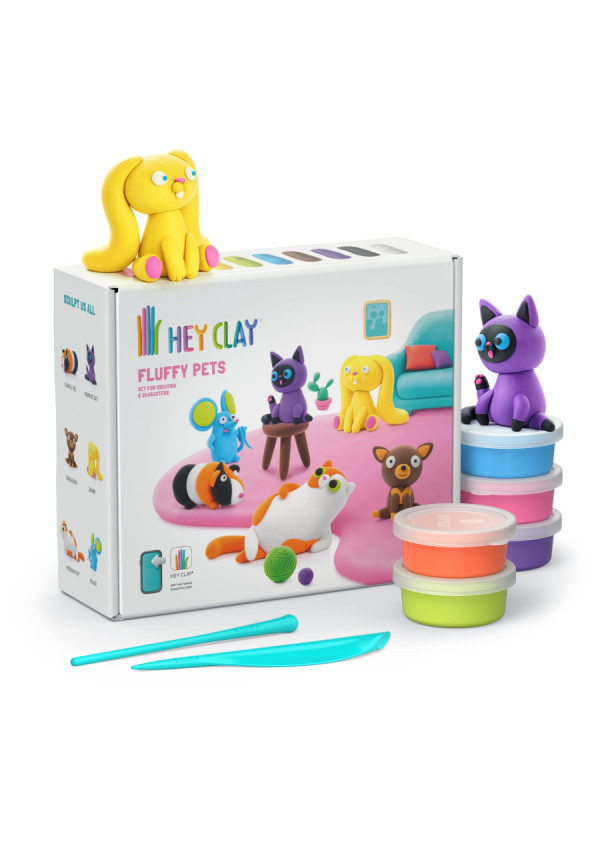 Plastilina interactiva Mascotas (15 botes) HEY CLAY